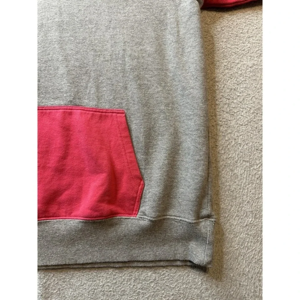 Ariat Hoodie Womens Large Gray Red Pullover Fleece Kangaroo Pocket Colorblock - Picture 6 of 13